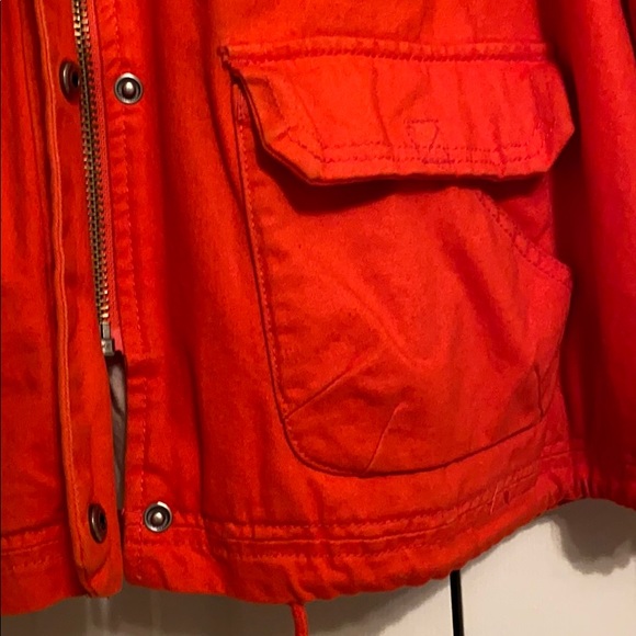A-line orange spring or fall coat - Picture 3 of 4